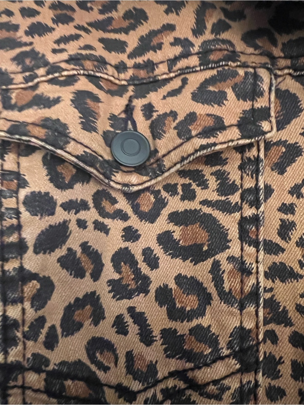 Leopard Print Denim Style Jacket NWT - Picture 4 of 9